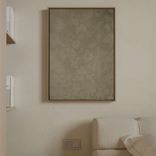 Faded Framed Canvas - Olive - AureousHome