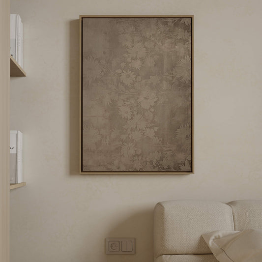 Faded Framed Canvas - Sepia - AureousHome