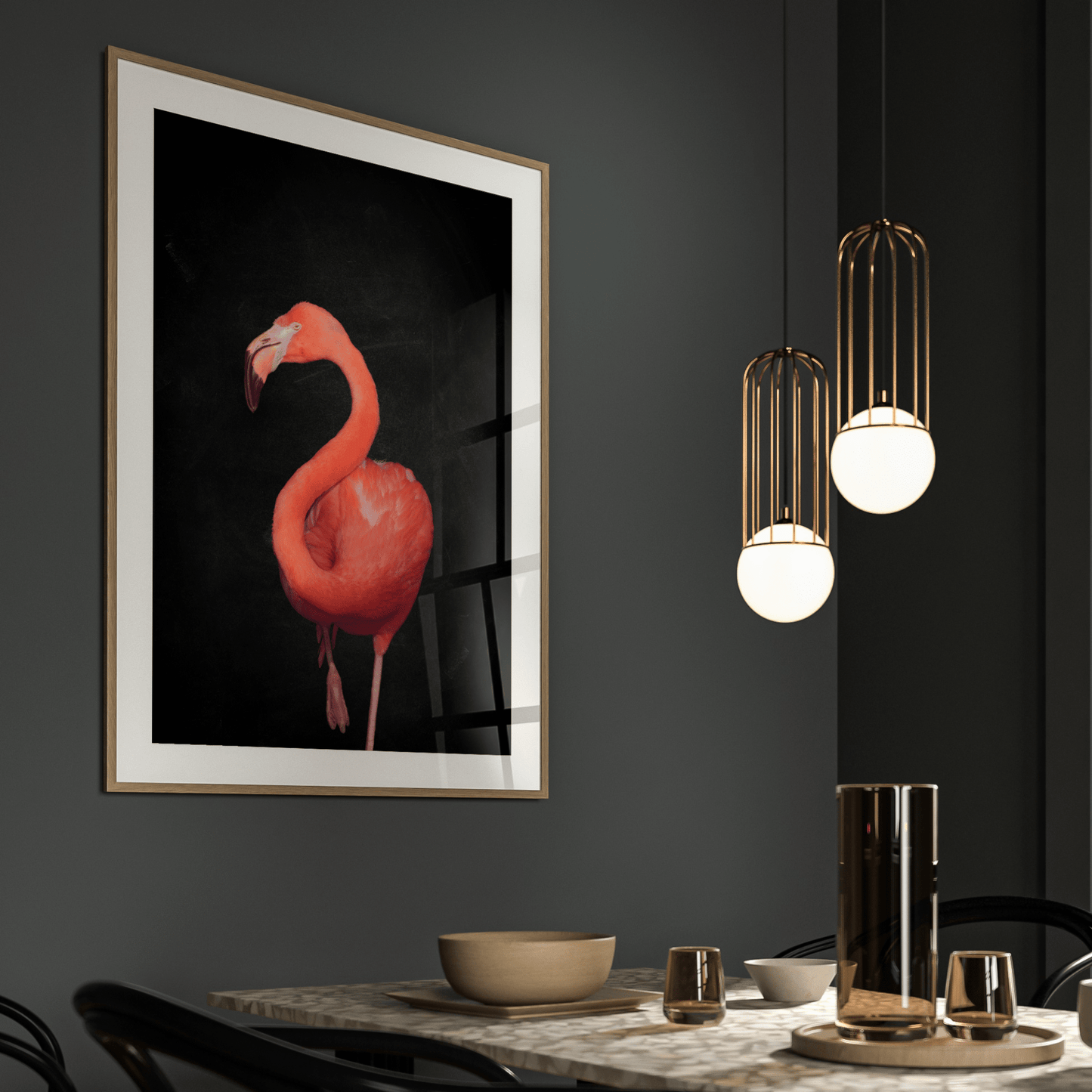 Flamingo - Black - AureousHome