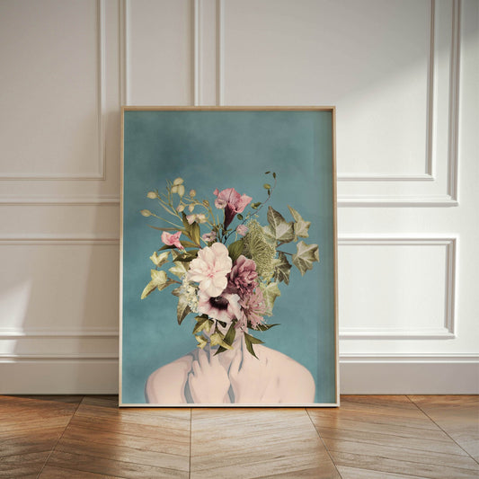 Fleur - Blue / Pink - AureousHome