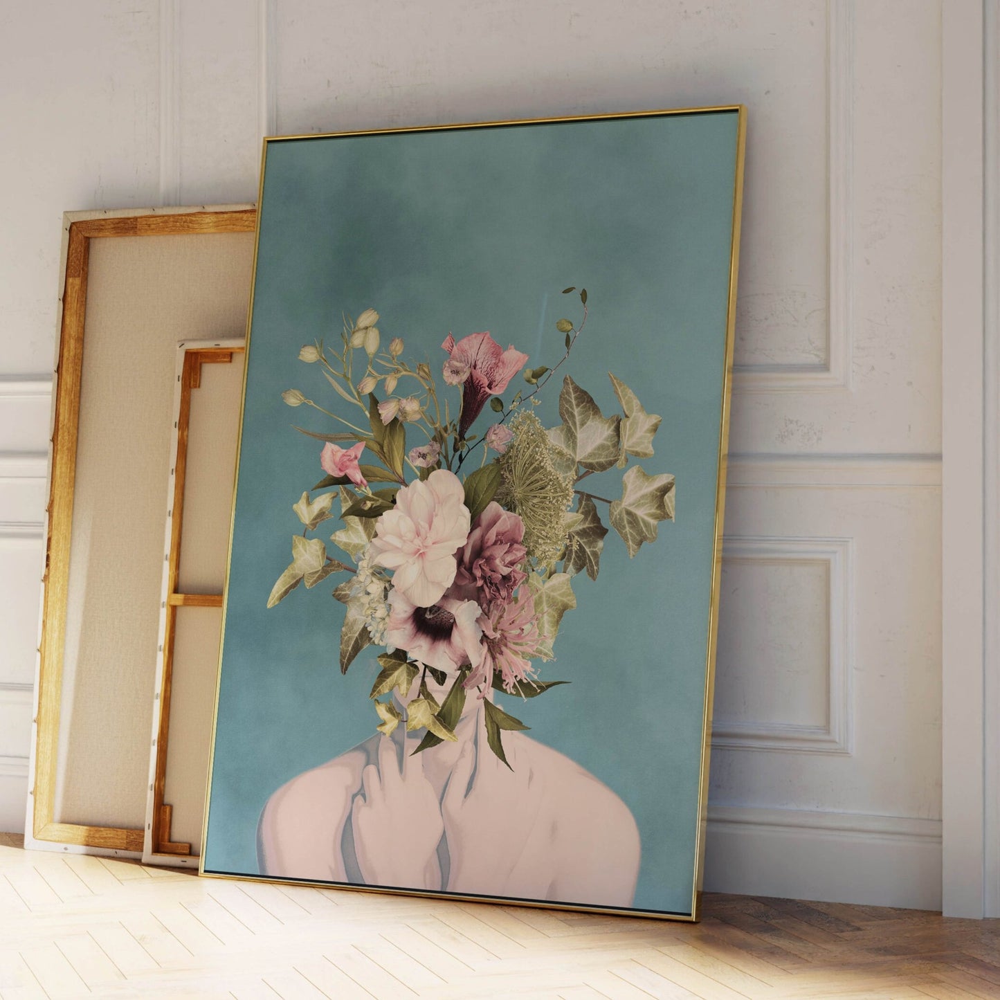 Fleur - Blue / Pink - AureousHome