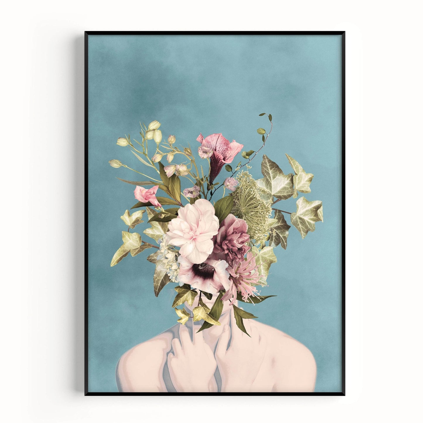 Fleur - Blue / Pink - AureousHome