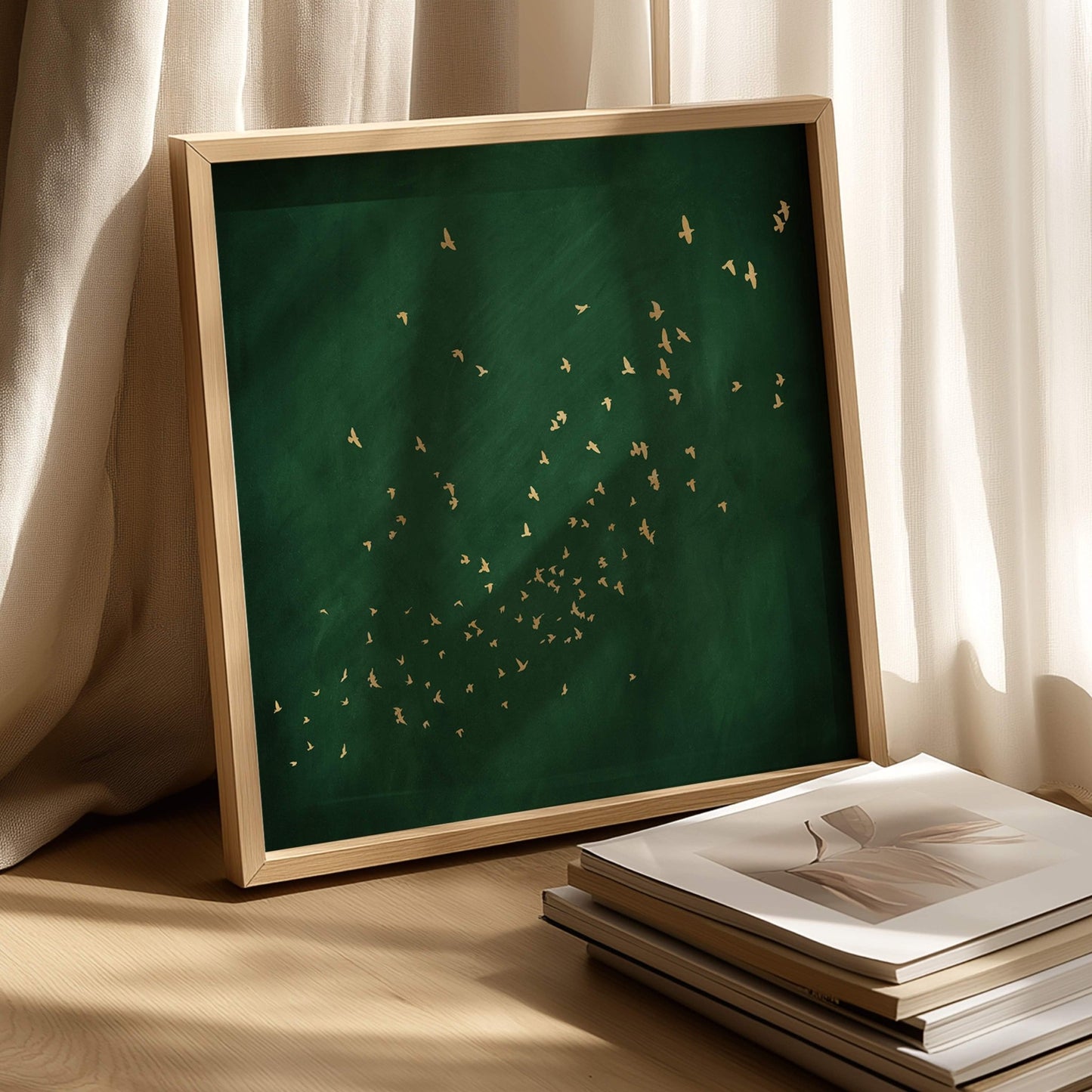 Flock - Square / Emerald - AureousHome