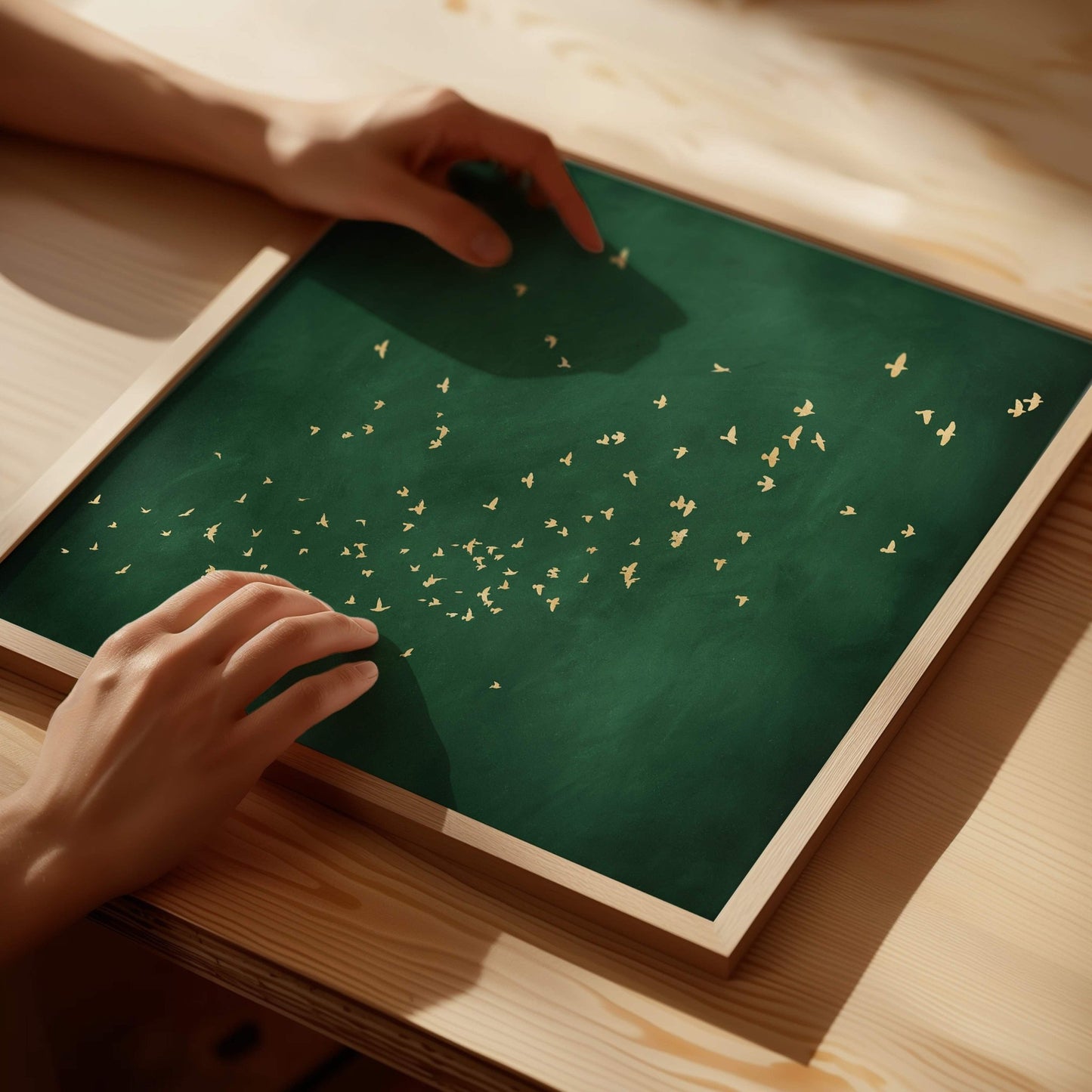 Flock - Square / Emerald - AureousHome