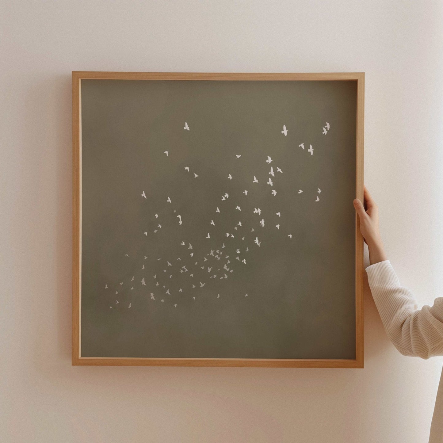Flock - Square / Olive - AureousHome