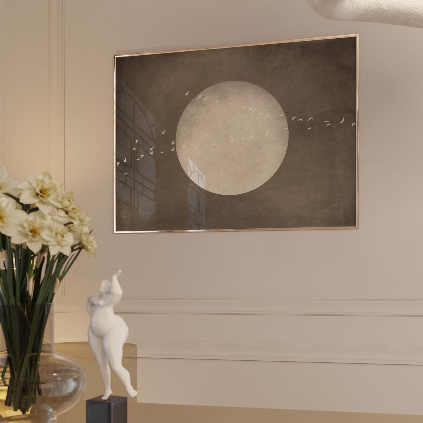 Full Moon - Brown / Horizontal - AureousHome