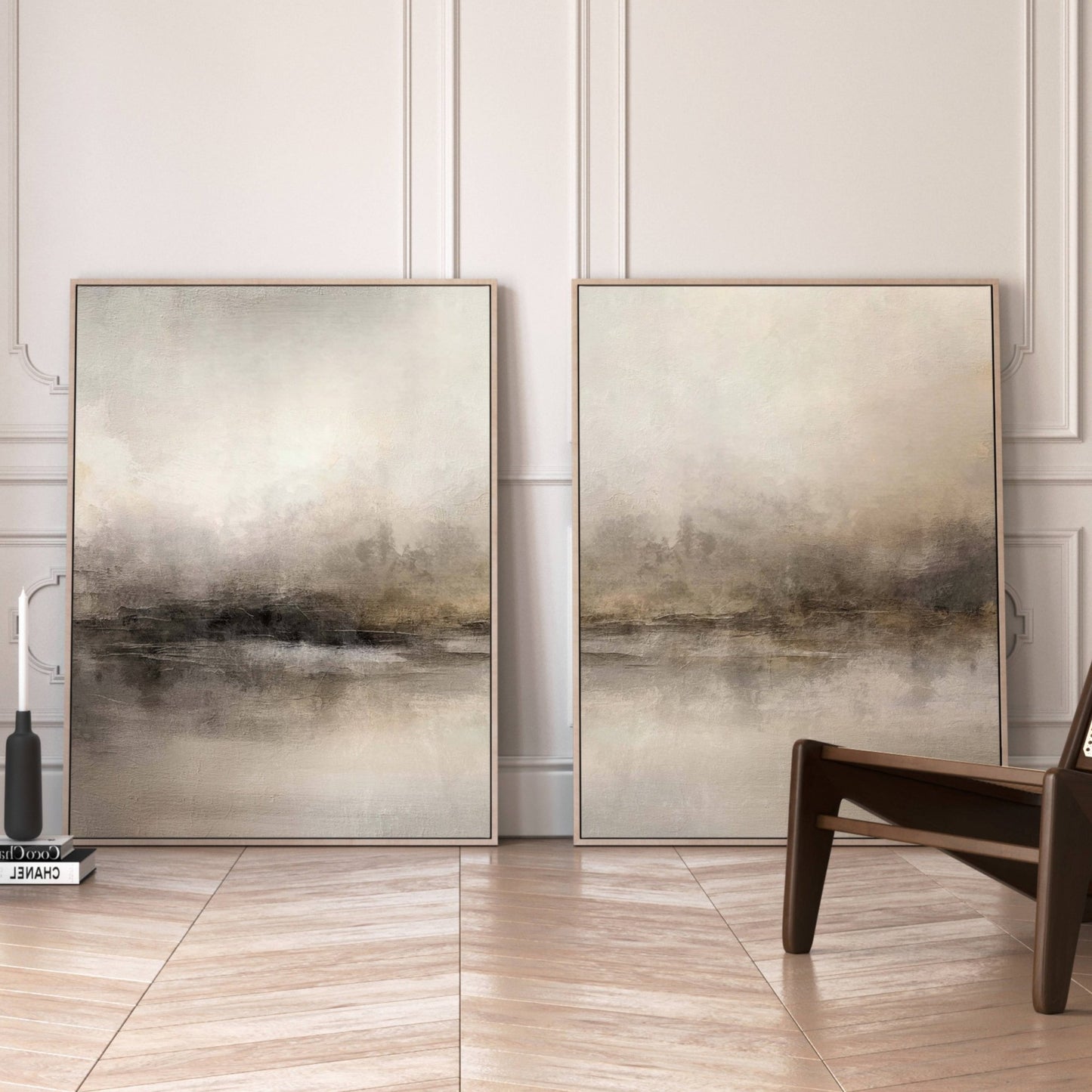 Haze Framed Canvas Duo - AureousHome