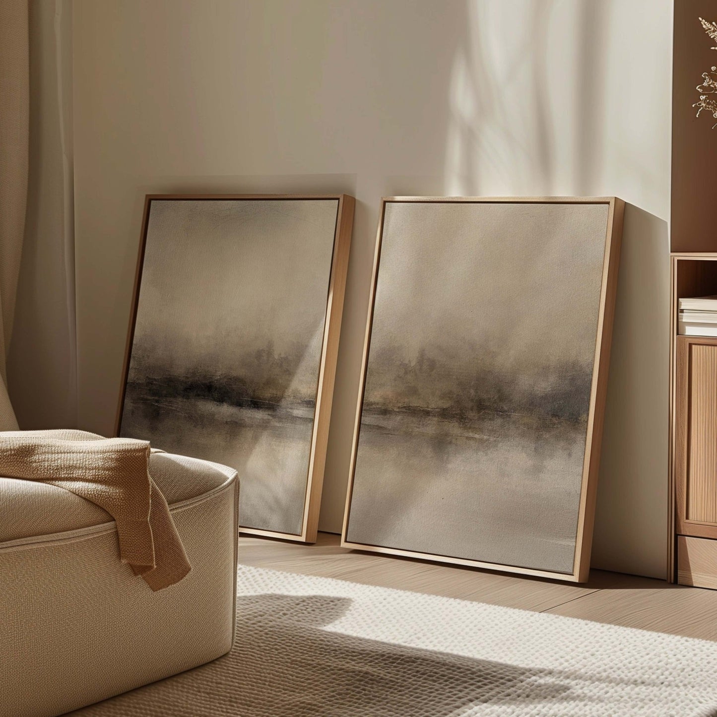 Haze Framed Canvas Duo - AureousHome