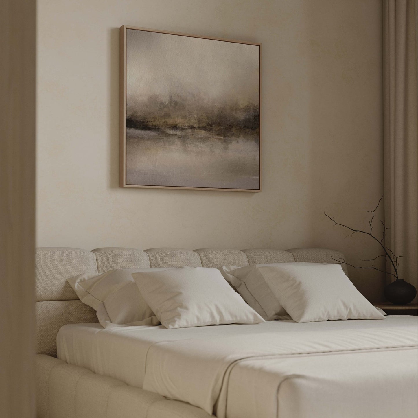 Haze II Square Framed Canvas - AureousHome