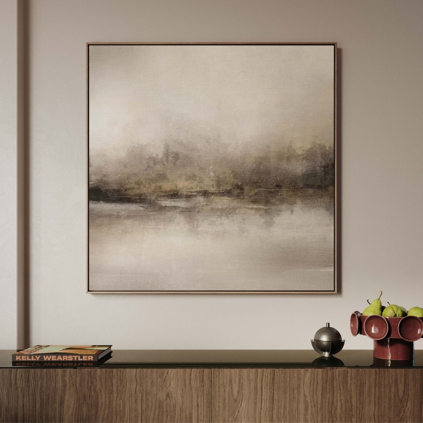 Haze II Square Framed Canvas - AureousHome
