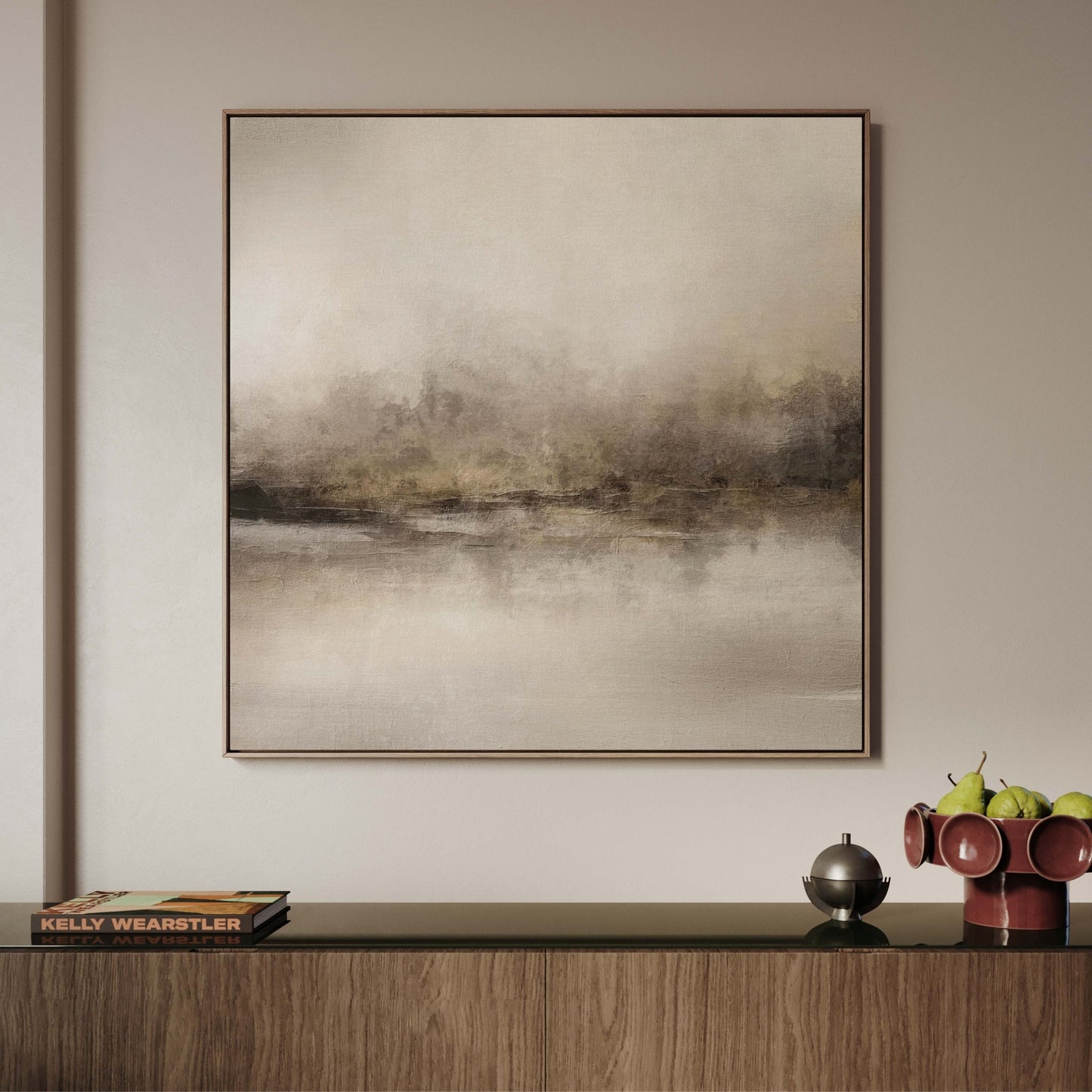 Haze II Square Framed Canvas - AureousHome