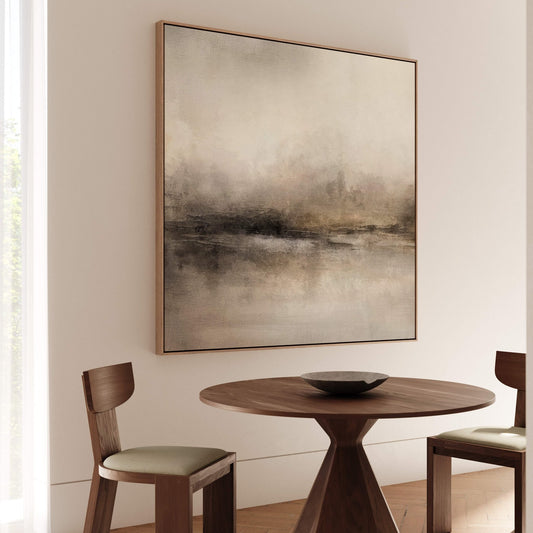 Haze Square Framed Canvas - AureousHome