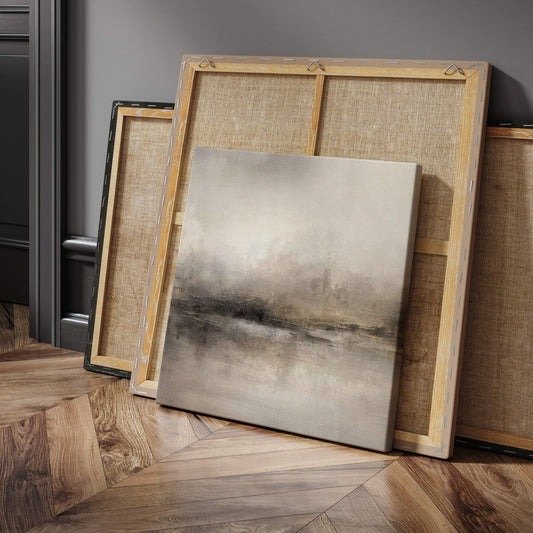 Haze Square Framed Canvas - AureousHome