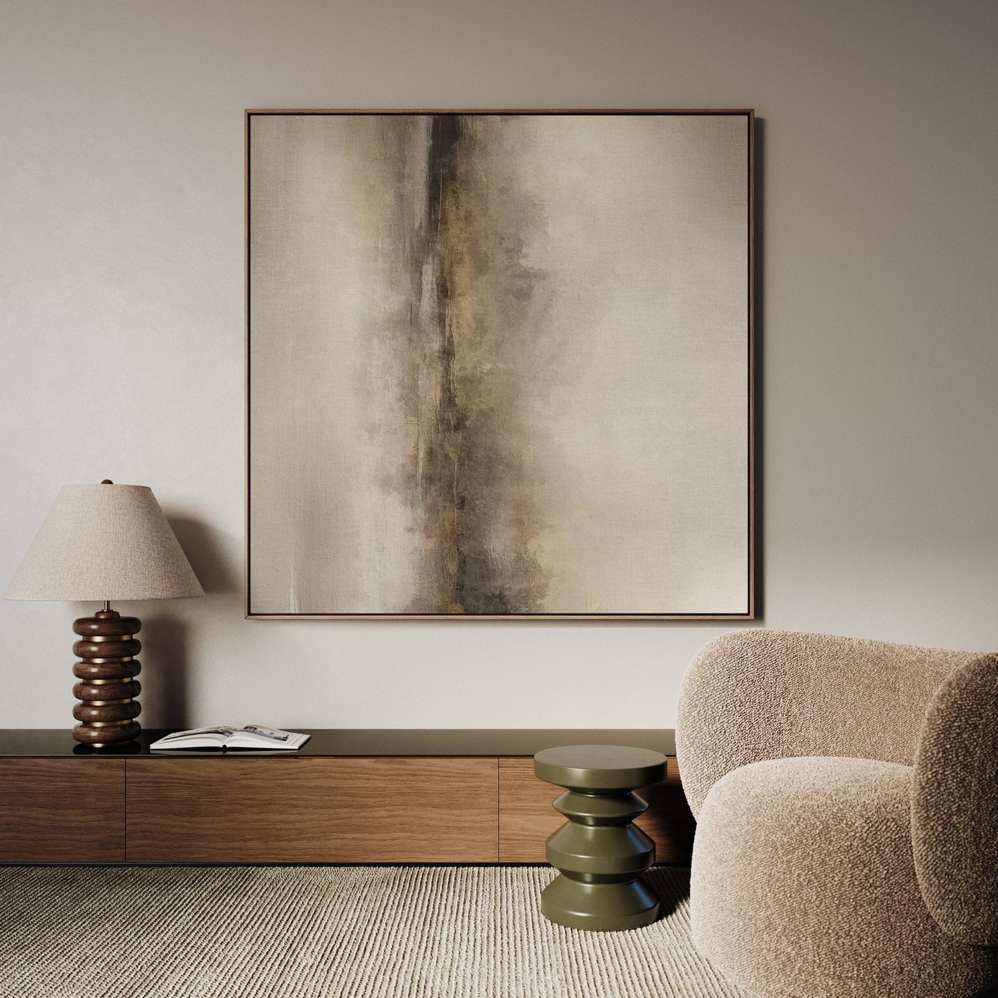 Haze Square Framed Canvas Duo - AureousHome