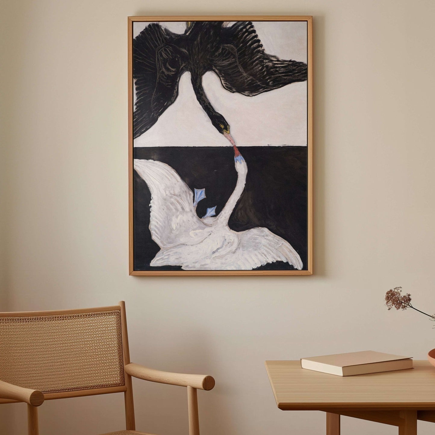 Hilma AF Klint The Swan Framed Canvas - AureousHome