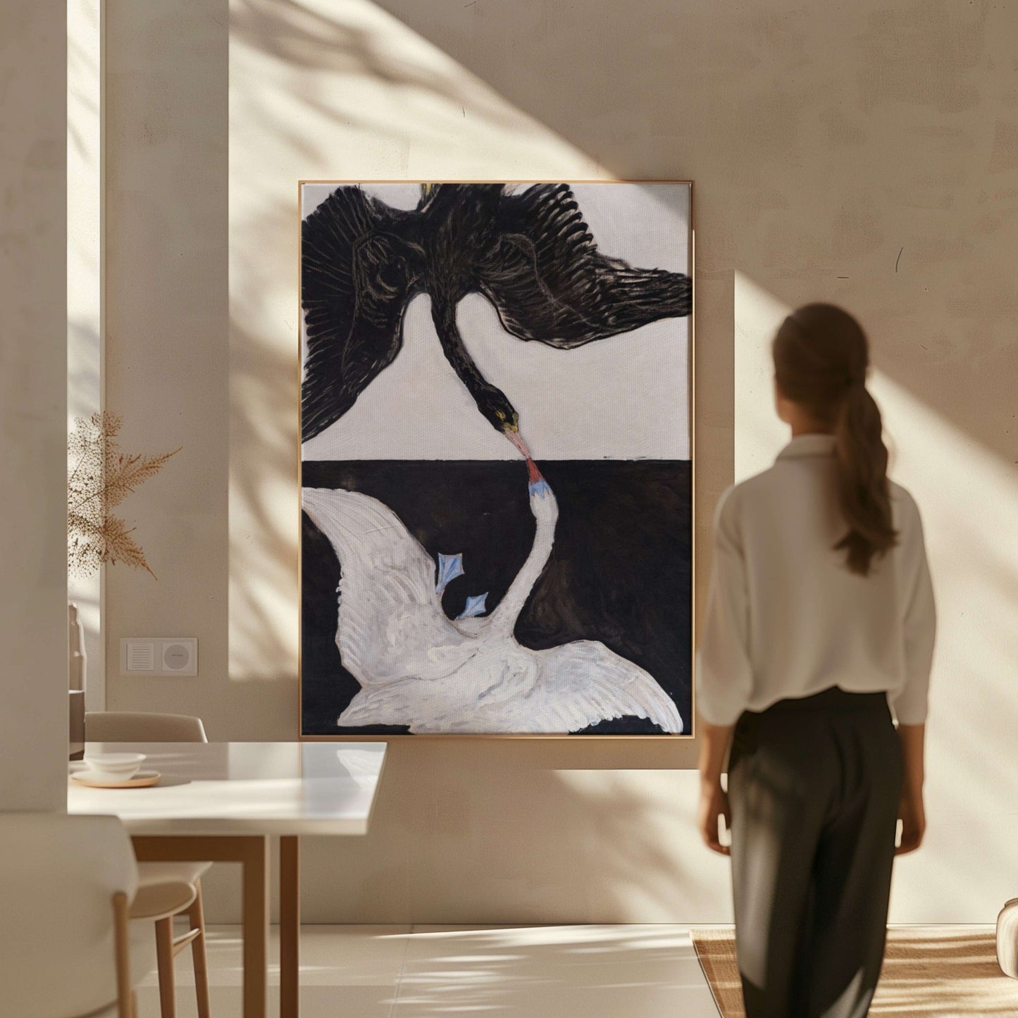 Hilma AF Klint The Swan Framed Canvas - AureousHome