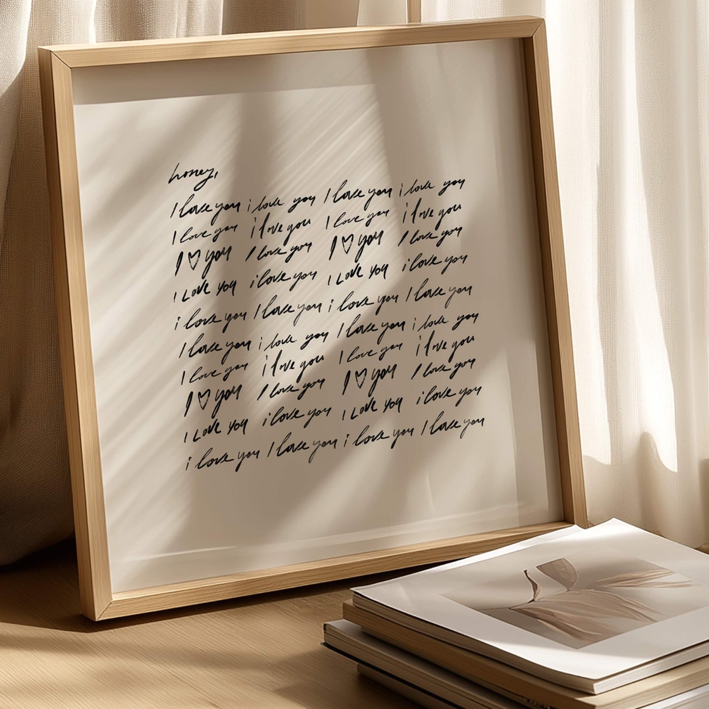 Honey, I Love You - Square / Neutral - AureousHome