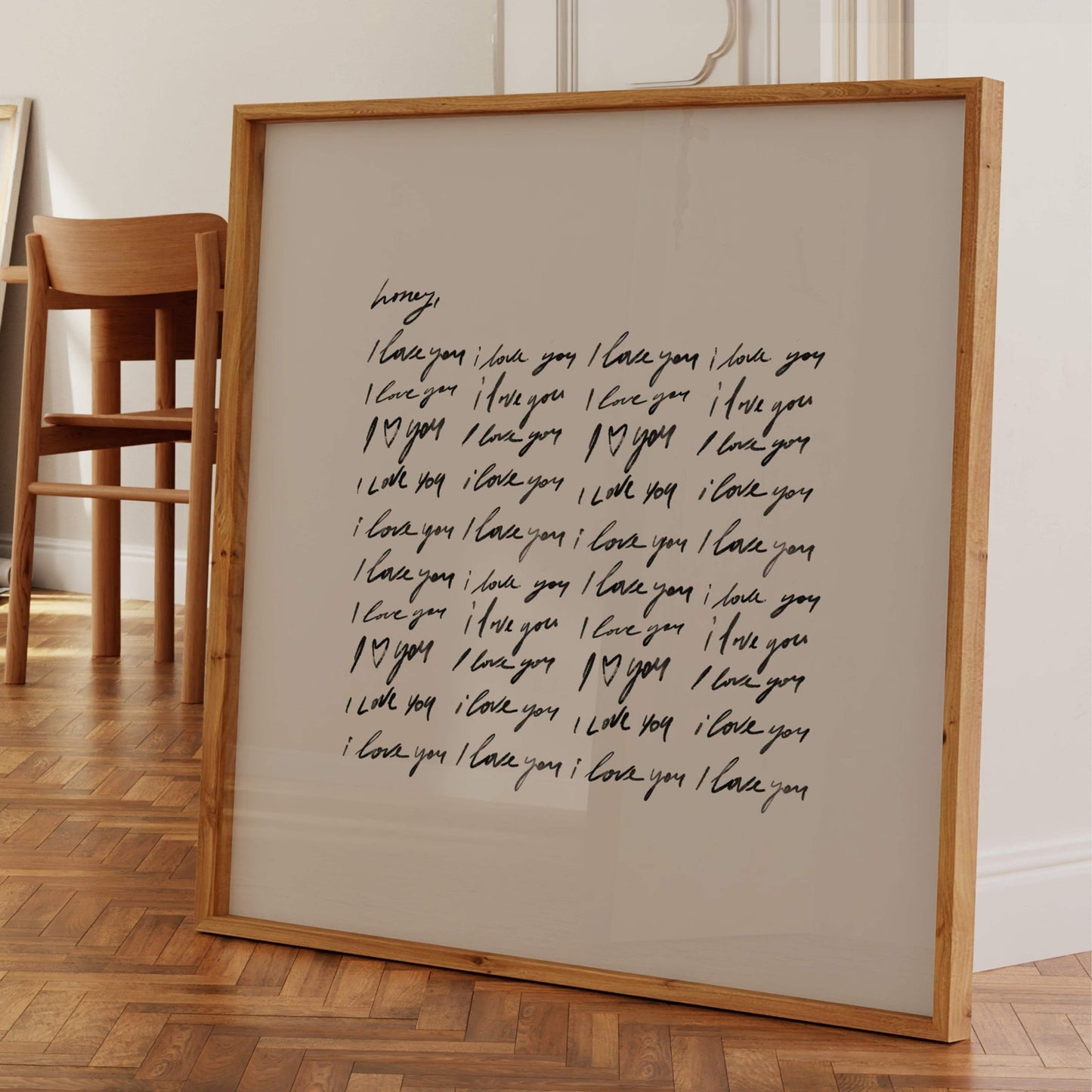 Honey, I Love You - Square / Neutral - AureousHome