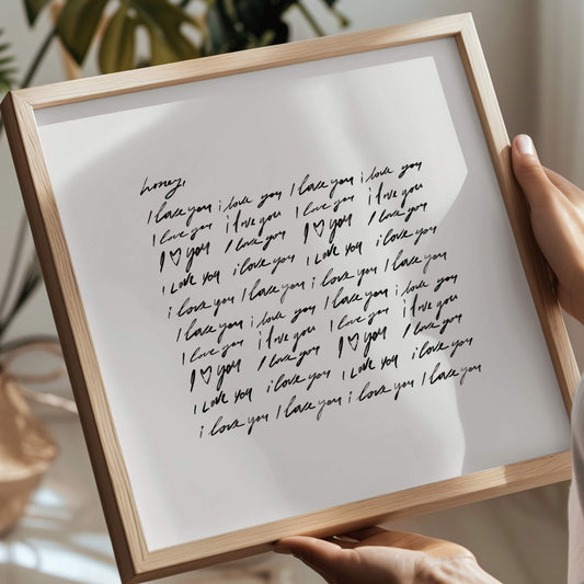 Honey, I Love You - Square / Neutral - AureousHome