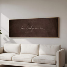 How Lucky Are We Framed Canvas - Espresso / Panoramic