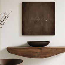 How Lucky Are We Framed Canvas - Espresso / Square