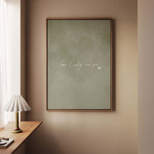 How Lucky Are We Framed Canvas  - Olive / White