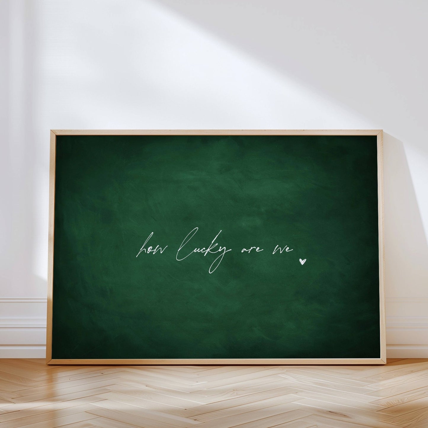 How Lucky Are We - Horizontal / Emerald - AureousHome