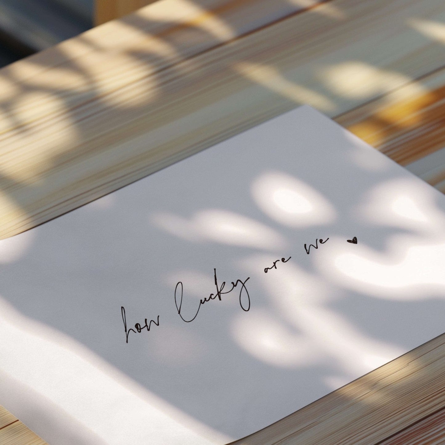 How Lucky Are We - Horizontal / Light Grey - AureousHome