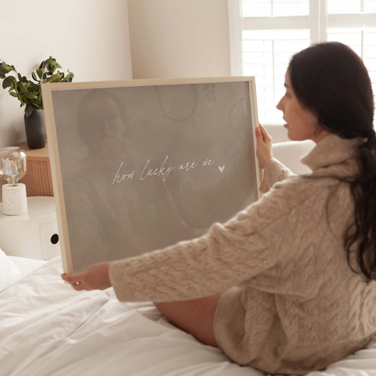 How Lucky Are We - Horizontal / Neutral - AureousHome