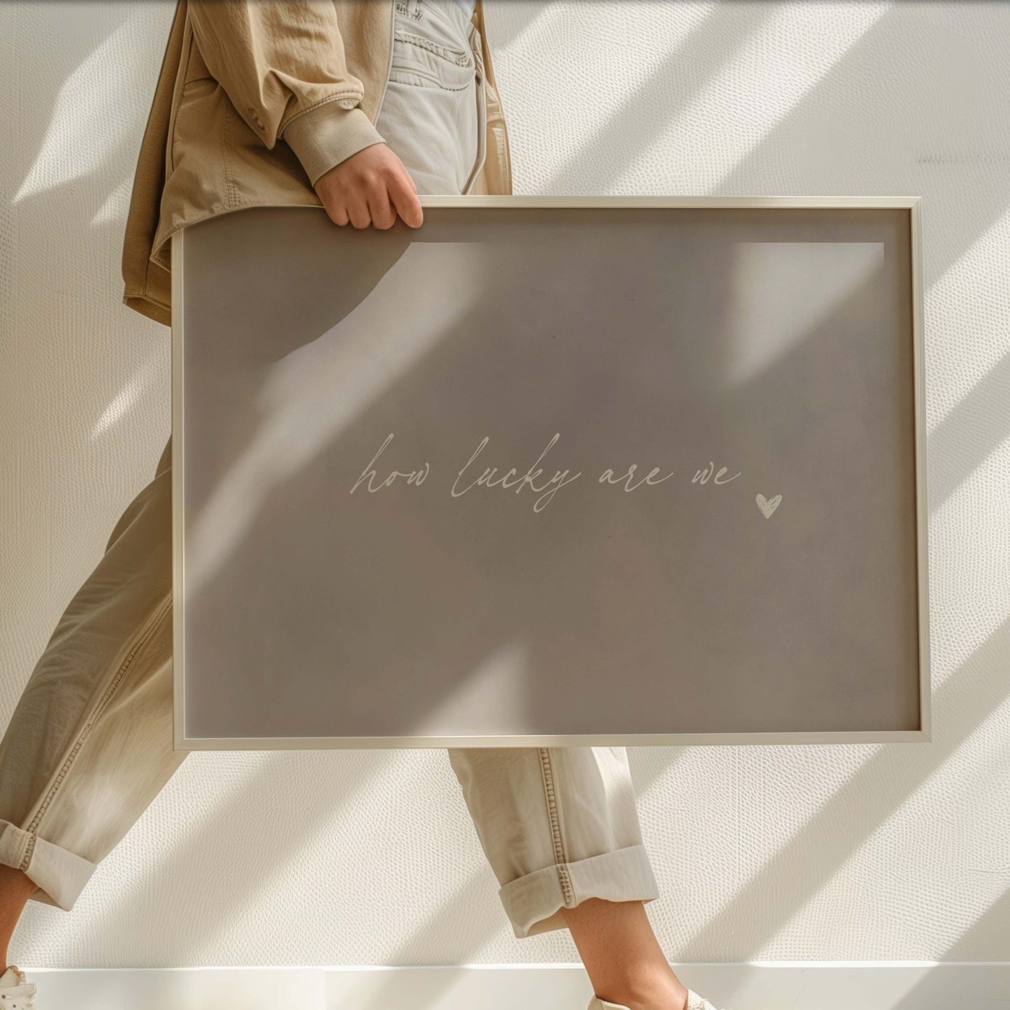 How Lucky Are We - Horizontal / Neutral - AureousHome