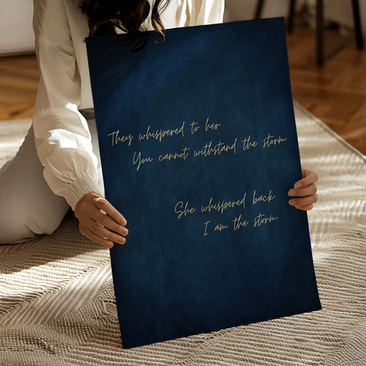 I am the Storm - Sapphire / Gold - AureousHome