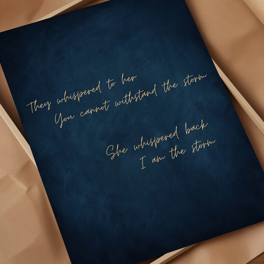 I am the Storm - Sapphire / Gold - AureousHome