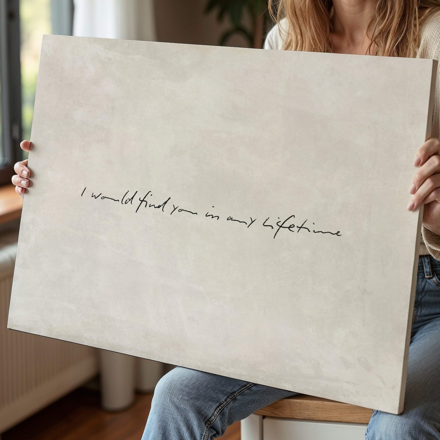 I Would Find you in Any Lifetime Framed Canvas - Neutral / Horizontal - AureousHome