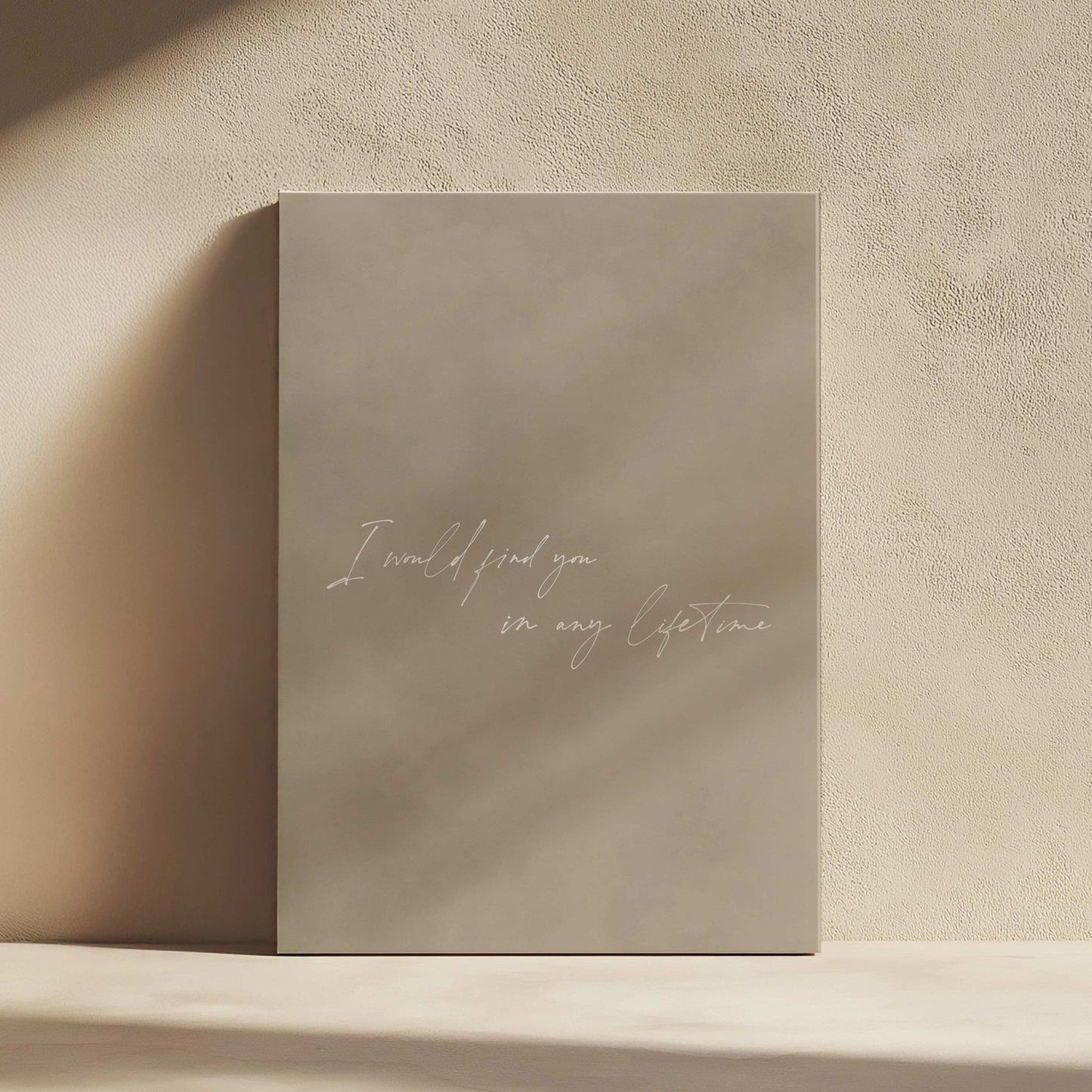I Would Find You in Every Lifetime Framed Canvas - Neutral / White - AureousHome