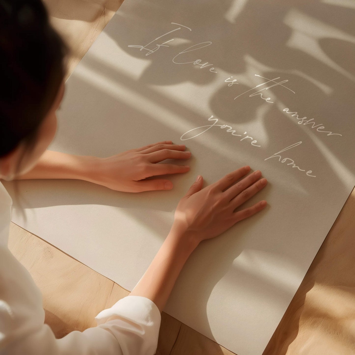 If Love is the Answer - Neutral / White - AureousHome