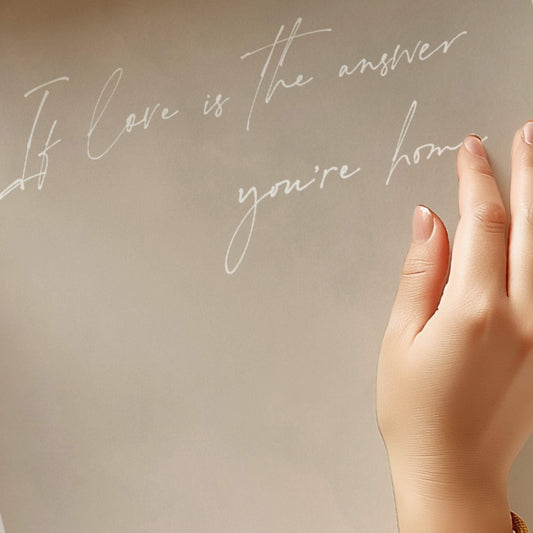 If Love is the Answer - Neutral / White - AureousHome