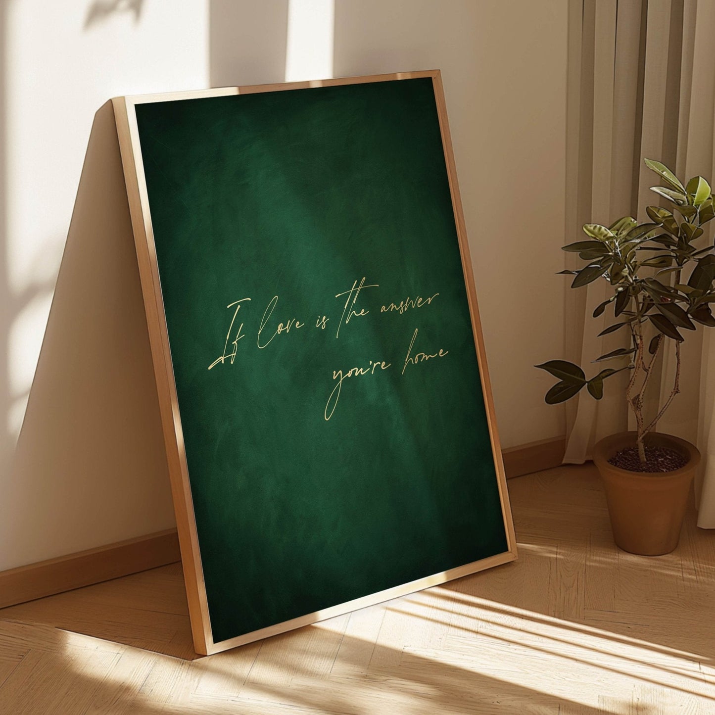 If Love Is The Answer, You're Home - Emerald - AureousHome