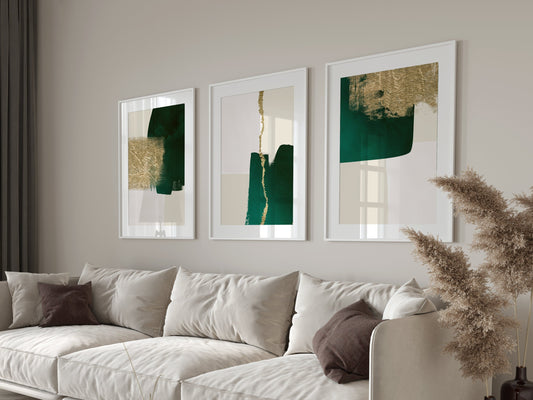 Aureous Trio - Emerald & Gold - AureousHome