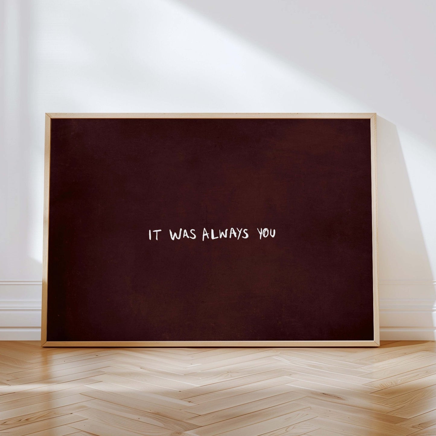It Was Always You - Horizontal / Burgundy - AureousHome
