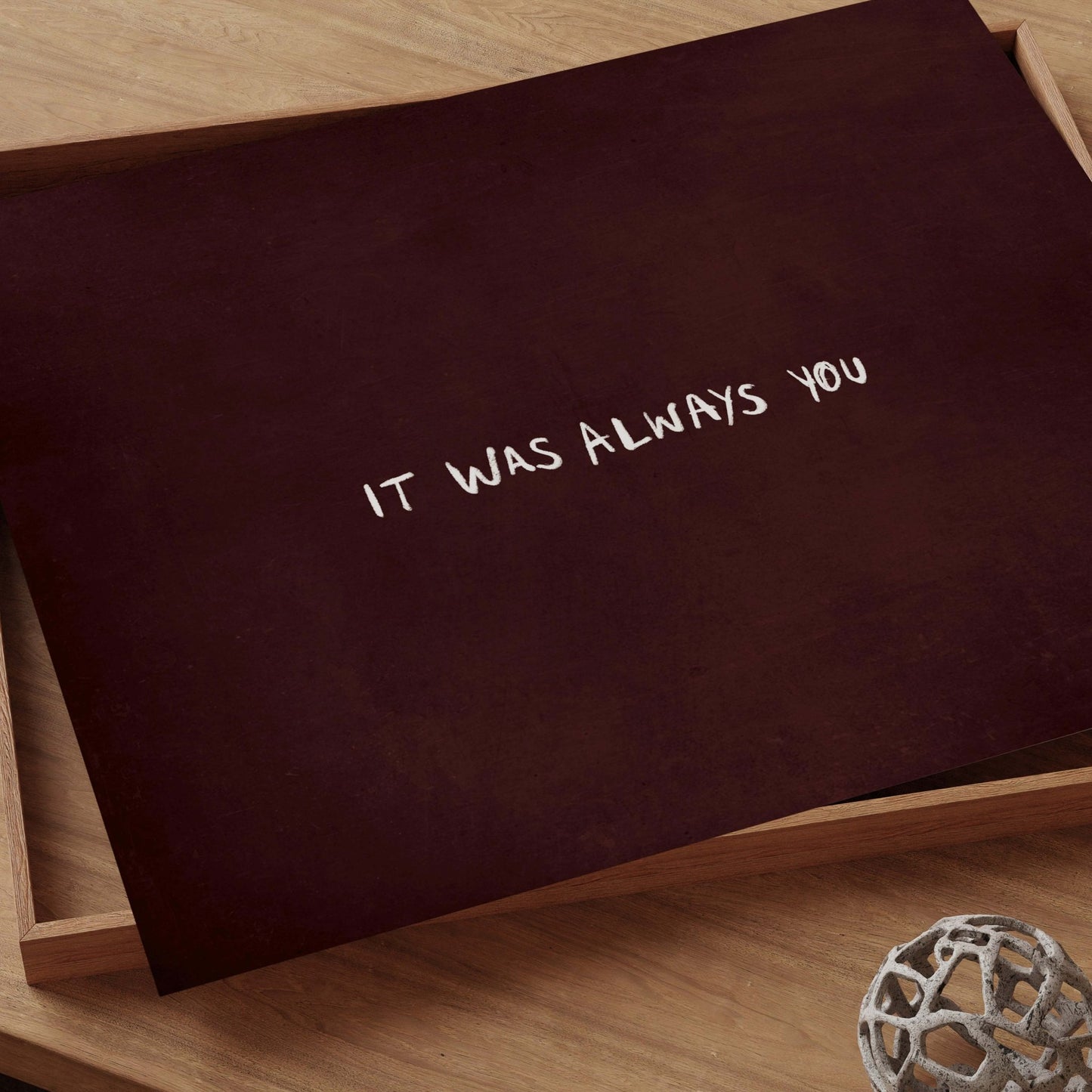 It Was Always You - Horizontal / Burgundy - AureousHome