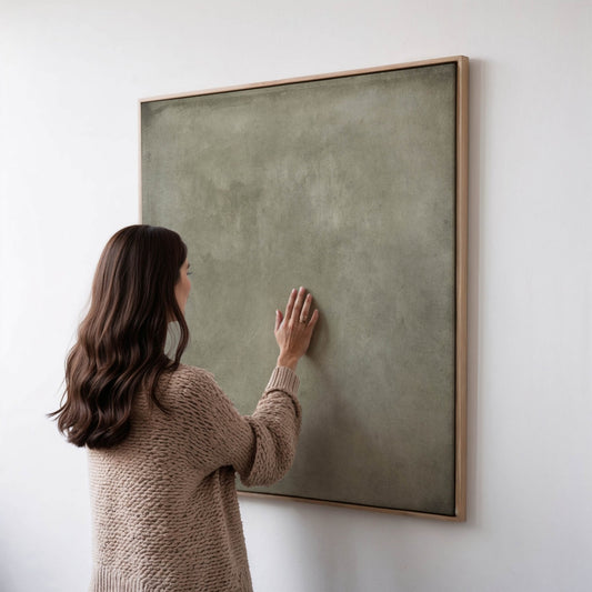 Laurel Square Framed Canvas - AureousHome