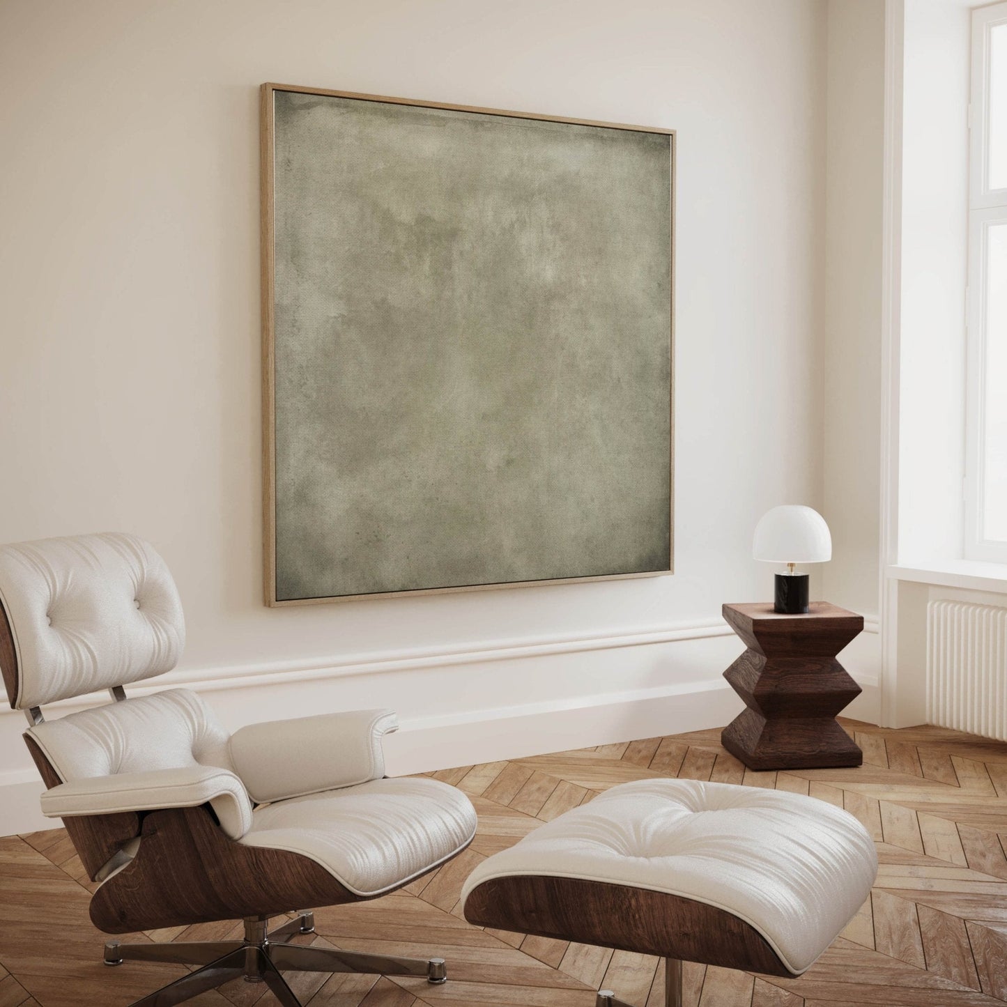 Laurel Square Framed Canvas - AureousHome