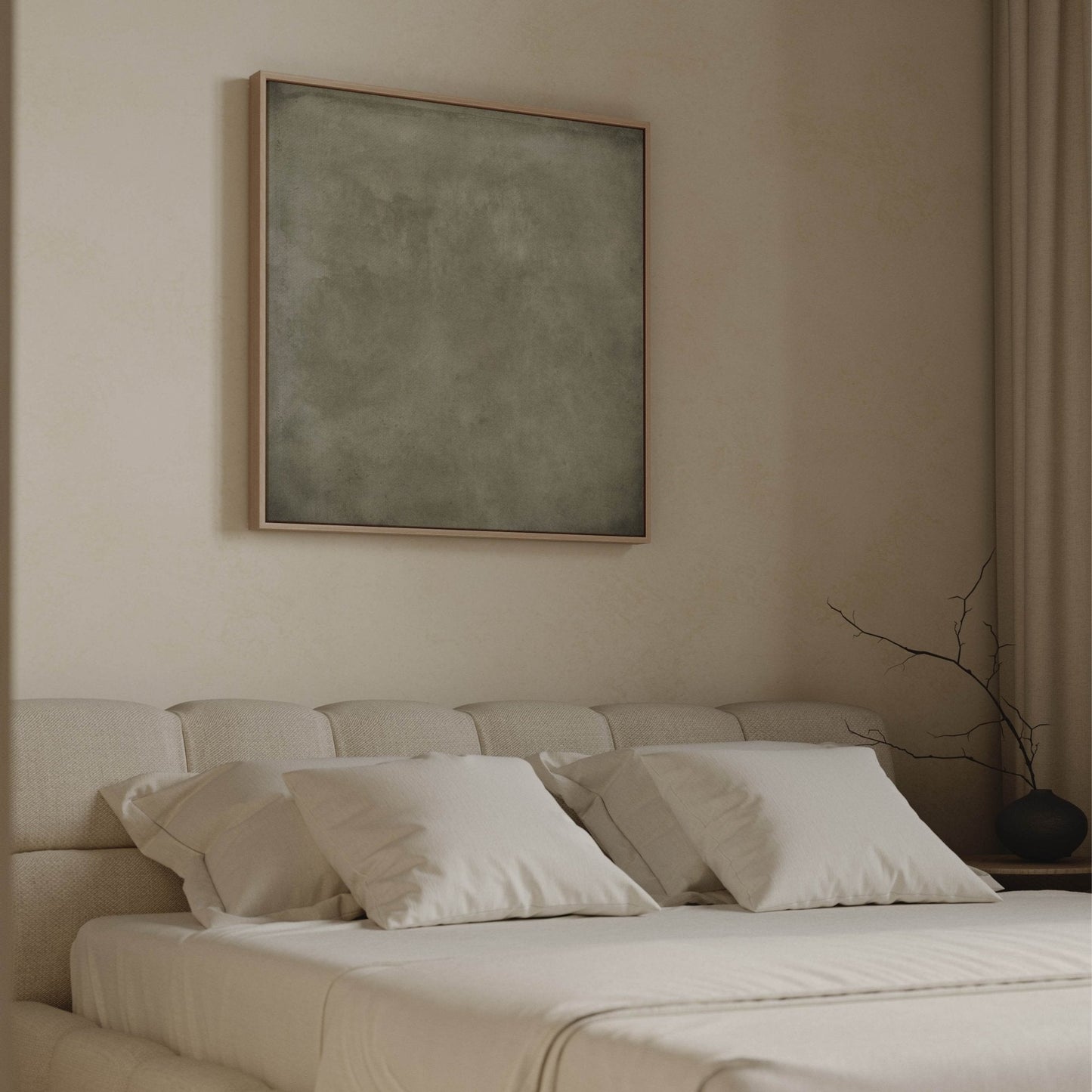 Laurel Square Framed Canvas - AureousHome