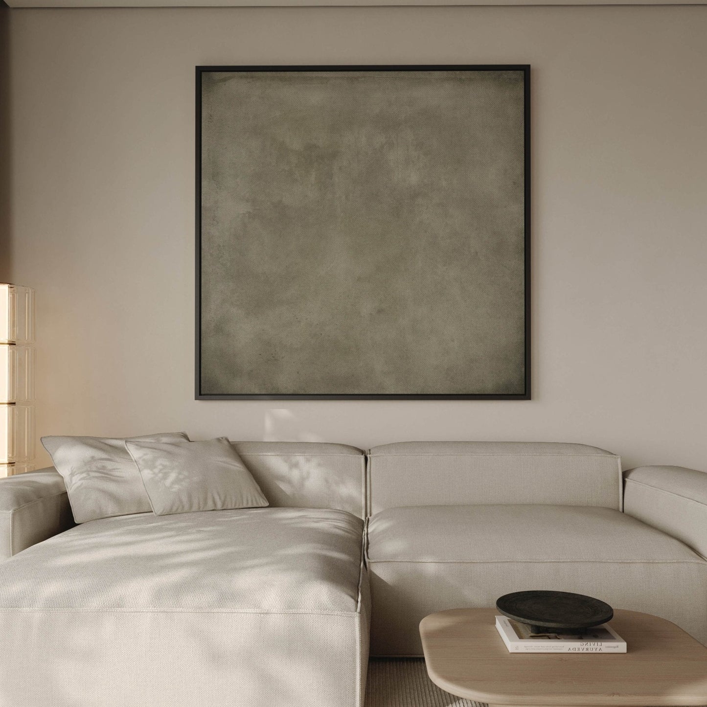Laurel Square Framed Canvas - AureousHome