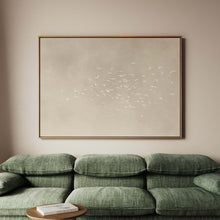 Les Oiseaux Framed Canvas - Beige / Horizontal