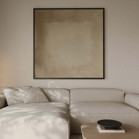 Linen Square Framed Canvas - AureousHome