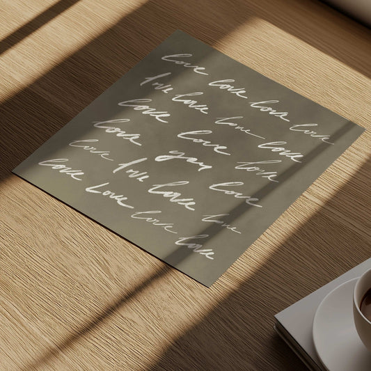 Love You - Square / Olive - AureousHome