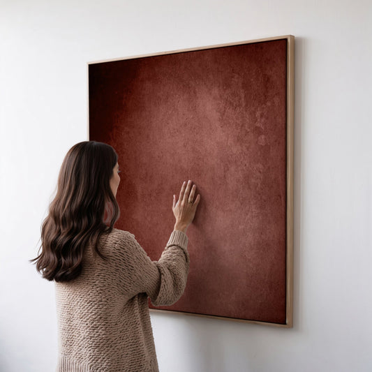 Mahogany Square Framed Canvas - AureousHome