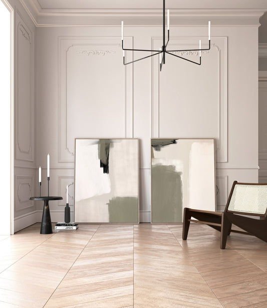 Marais Canvas Duo - Olive - AureousHome