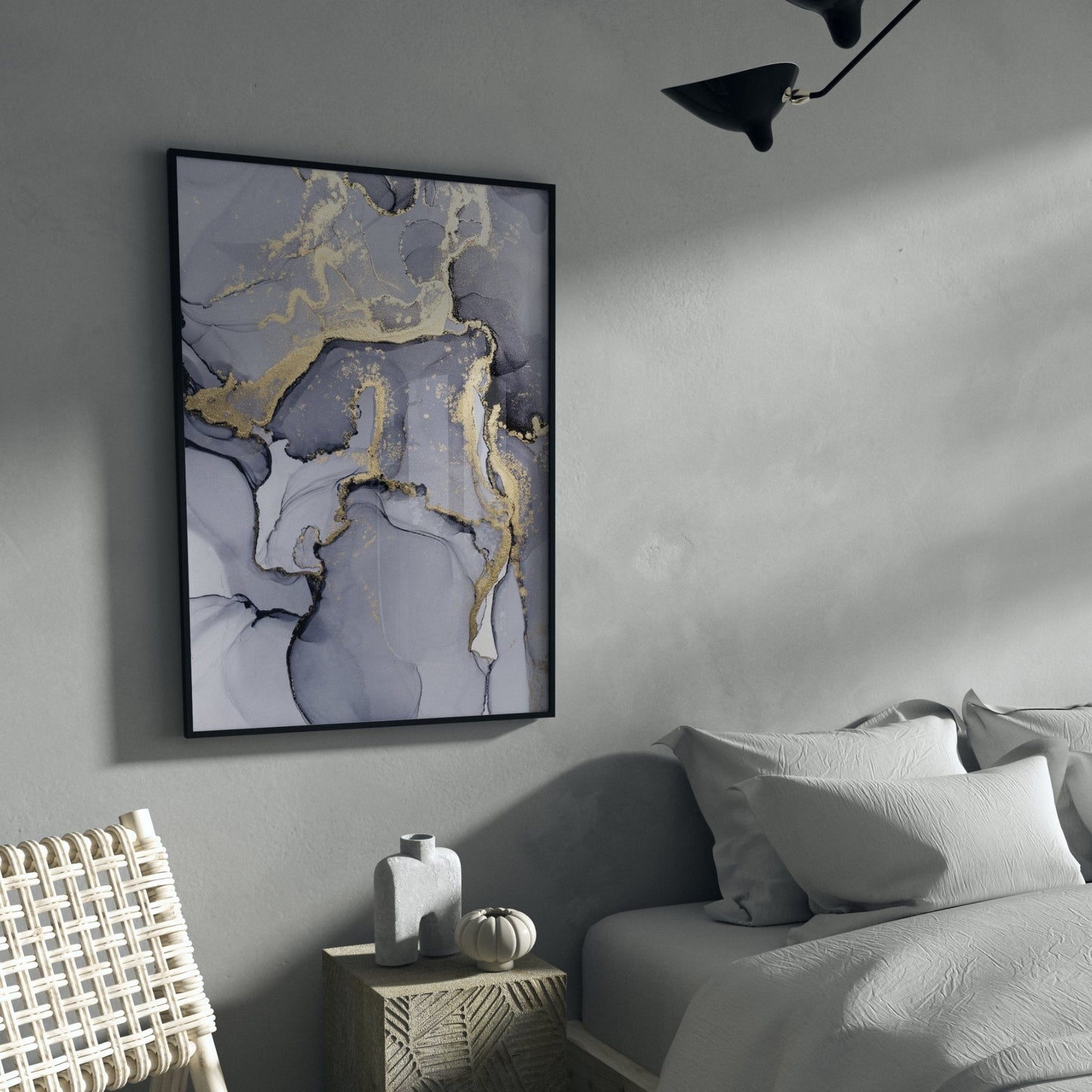 Marble Trio - Grey / Gold